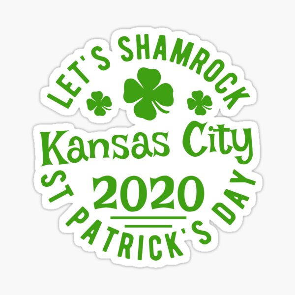 Let's Shamrock Kansas City St Patrick's Day 2020 Parade Gift Sticker