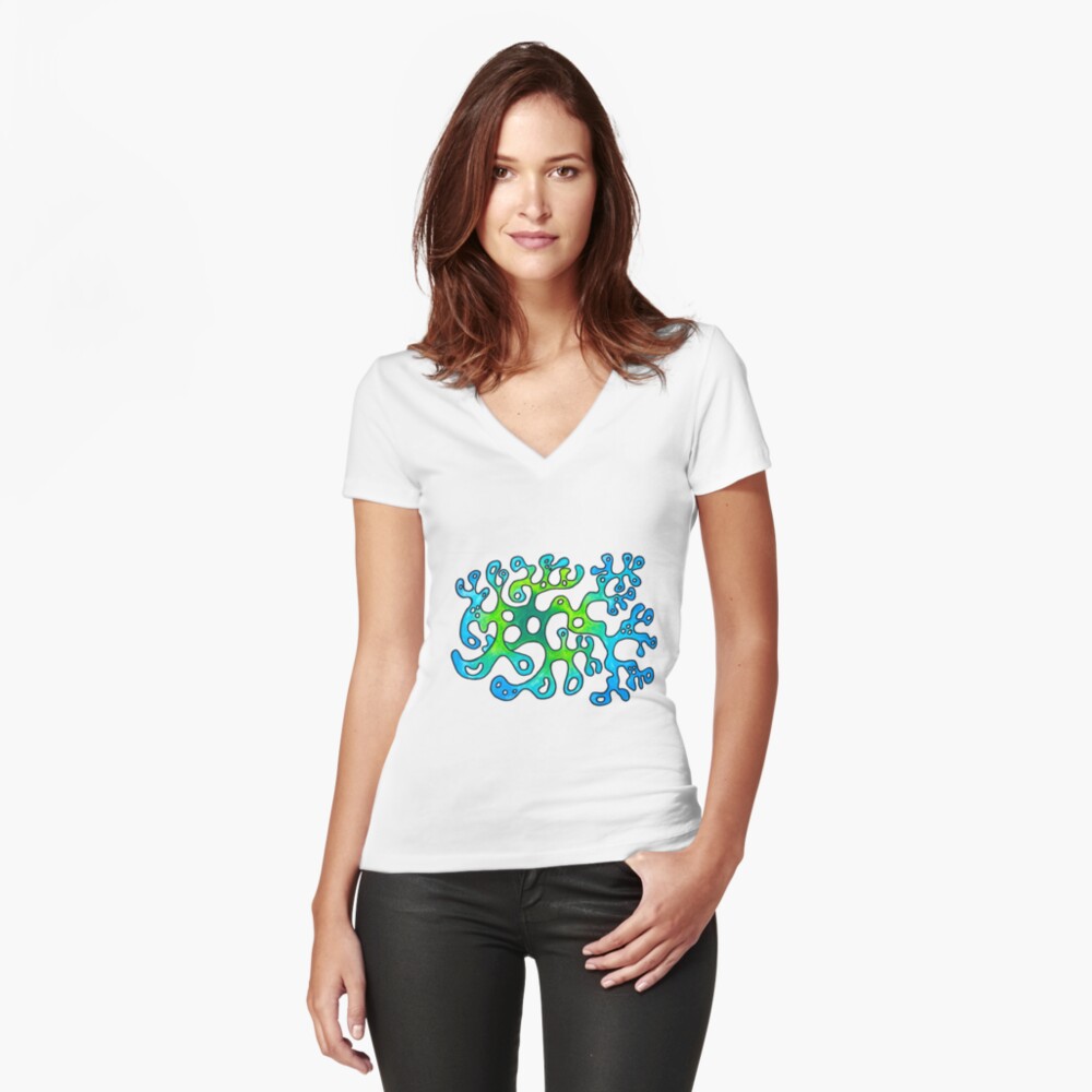 Aperçu de l'œuvre T-shirt moulant col V créée et vendue par martouf.