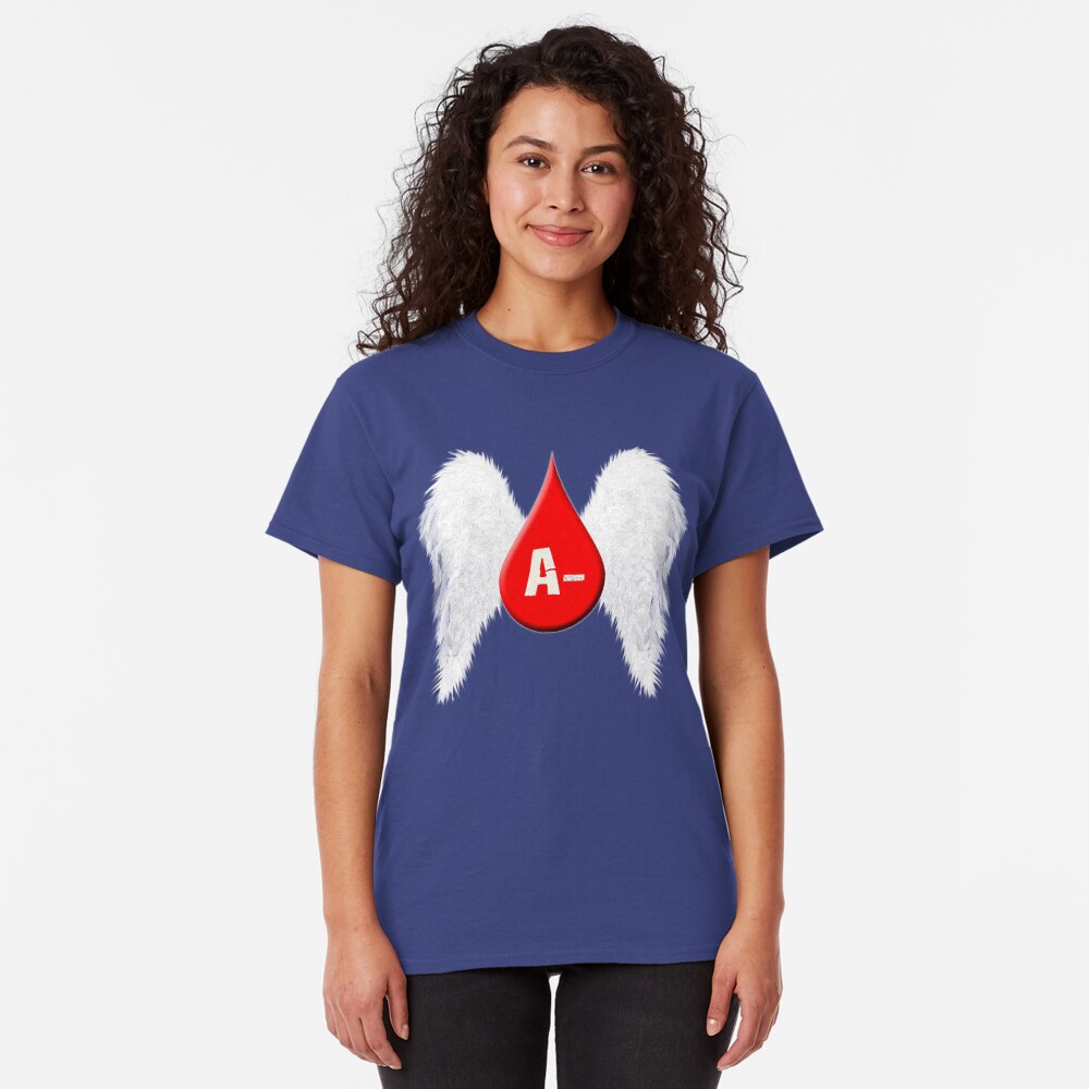 Blood Type A Negative - Angel Wings Classic T-Shirt