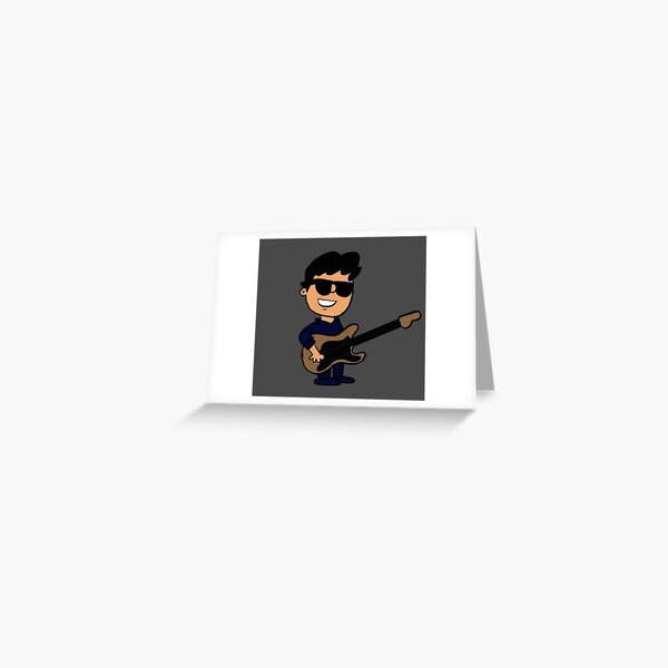 Joe Dart on the car-toon bass Greeting Card