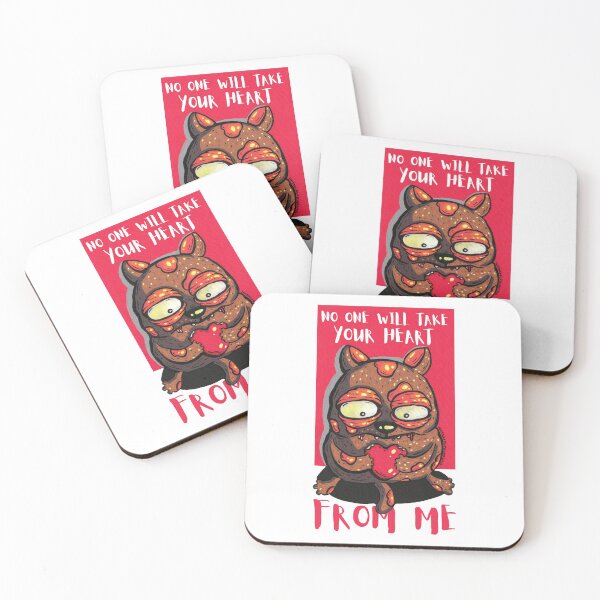 Item preview, Creepy cute cat with heart. No one will take your heart from me. designed and sold by Matraskina.