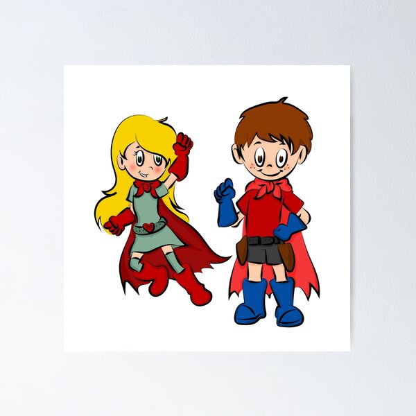 Item preview, Camiseta divertida y divertida para niños, dibujos animados, dibujo-superhéroe, superheroína designed and sold by Kayla206.