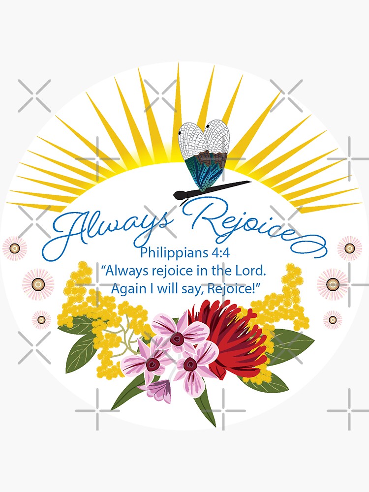 Dragonfly Floral Always Rejoice by CreativeContour