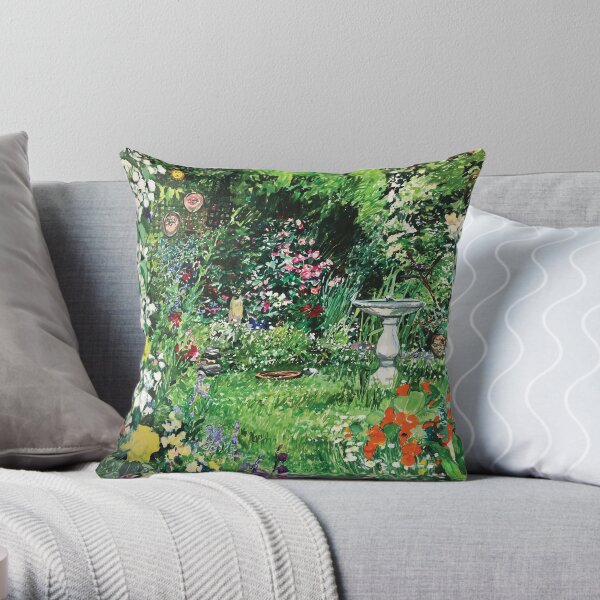 Annie's garden by Jo Reitze Throw Pillow