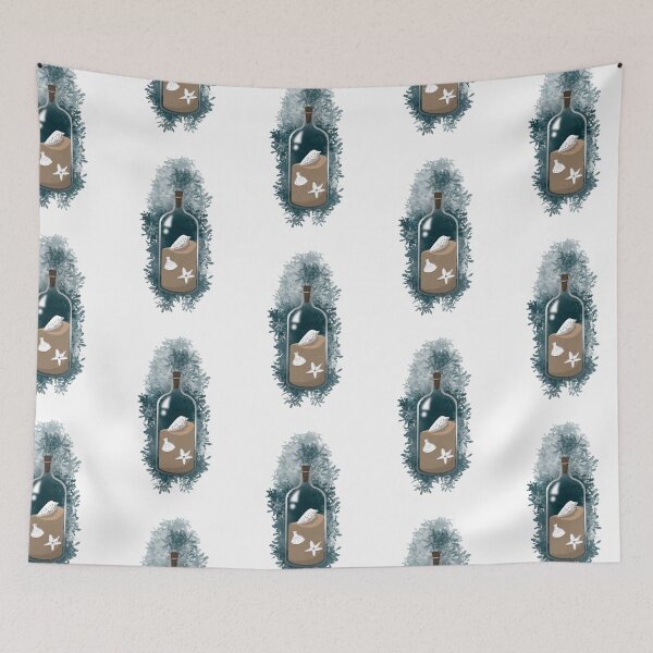 Item preview, Beach sea shell jar keepsake flower digital art design  designed and sold by Makaylie Doody.
