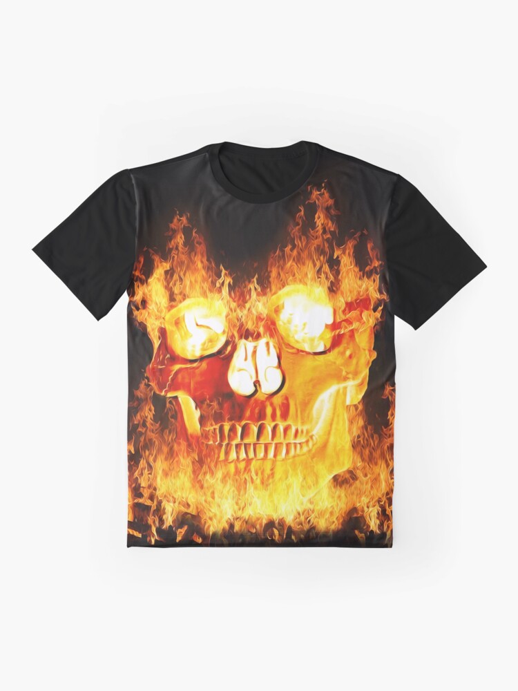 fire skull t shirt