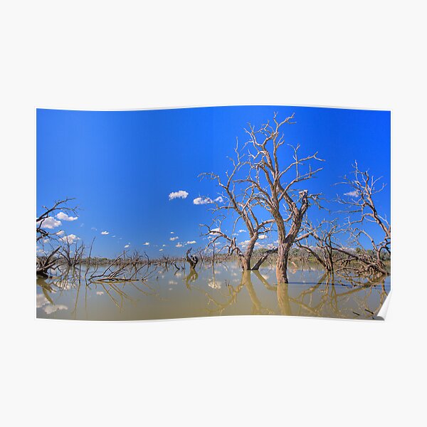Eight Mile Lagoon, Bourke Poster