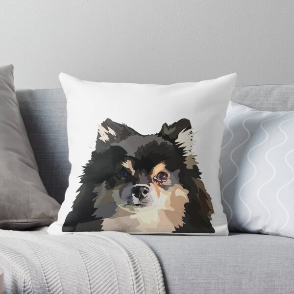 Pomeranian Pup Throw Pillow
