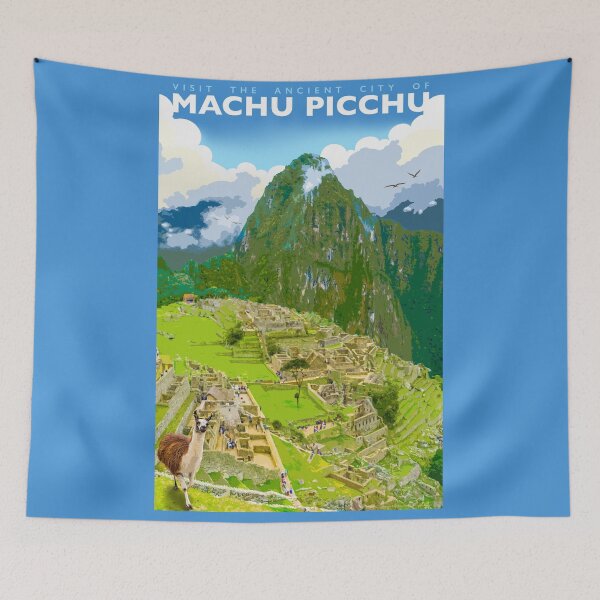 Item preview, Vintage-Style Machu Picchu Travel Poster designed and sold by travelwitheric.