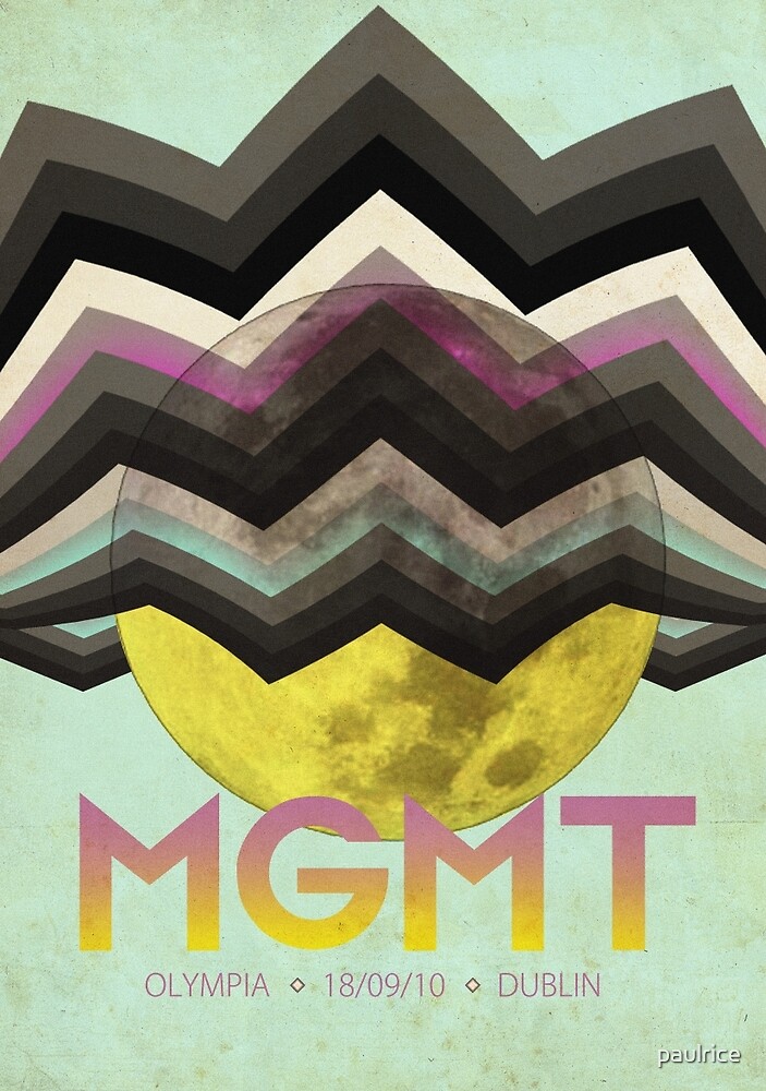 "MGMT Tour Poster" by paulrice Redbubble