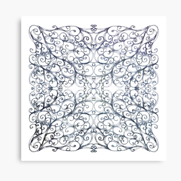 Drawing Day Inky Spirals V1 Canvas Print