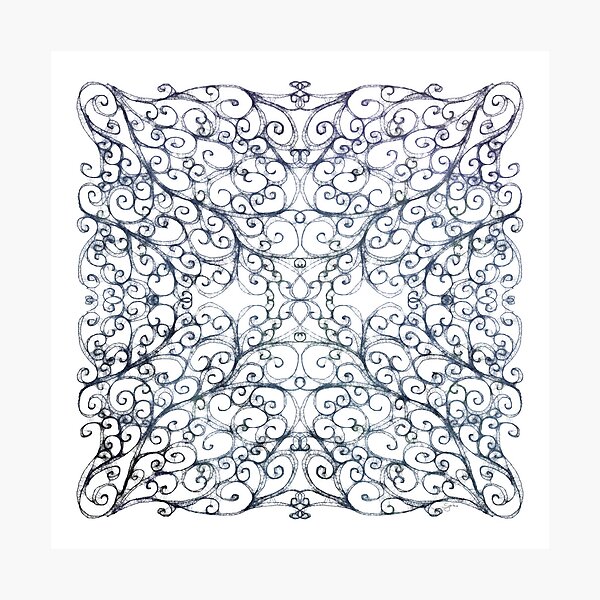 Drawing Day Inky Spirals V1 Photographic Print