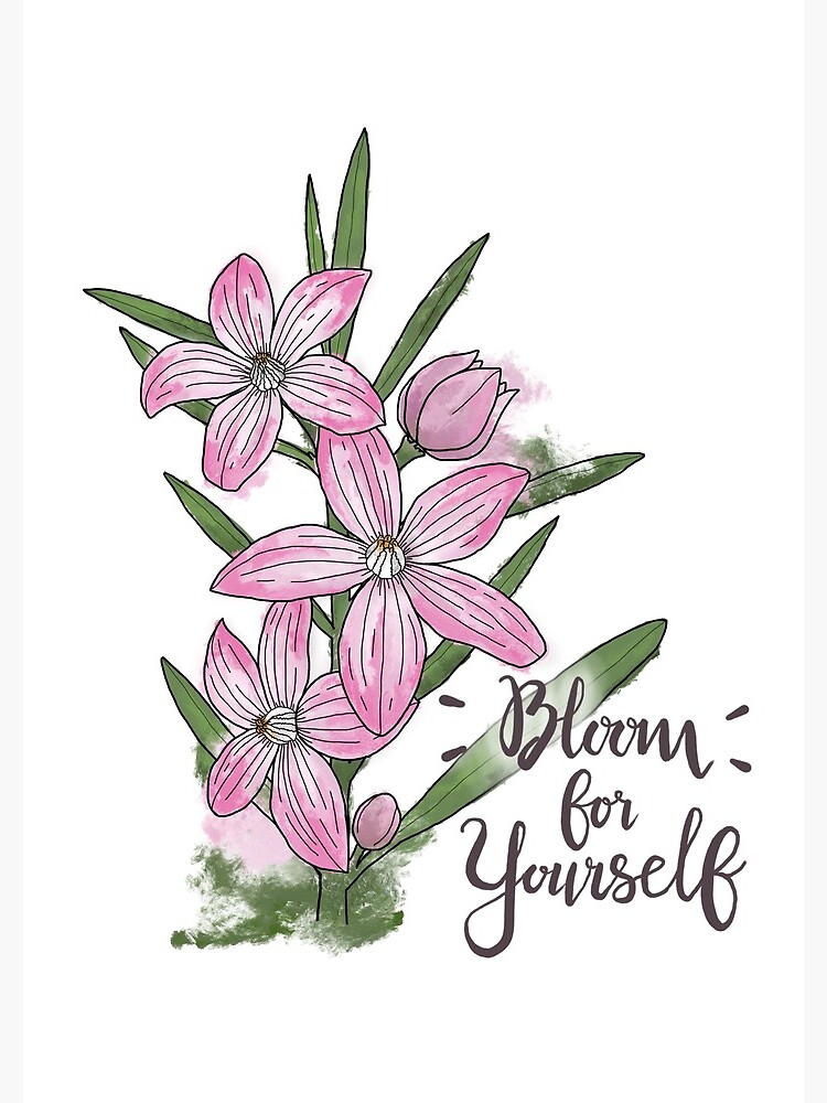 Bloom for Yourself - Pink Wax Flower&quot; Journal for Sale by Claire 