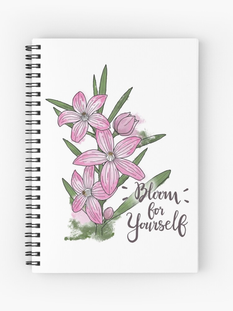 Bloom for Yourself - Pink Wax Flower&rdquo; Journal for Sale by Claire 