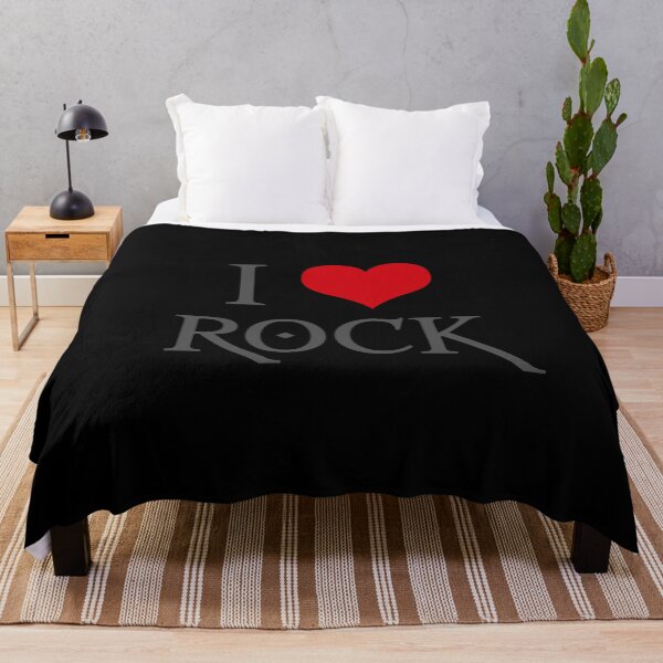 Item preview, I LOVE ROCK / handwritten / Dark grey with red heart- by Iona Art Digital designed and sold by IonaArtDigital.