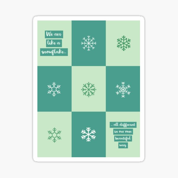 Unique Snowflakes Sticker