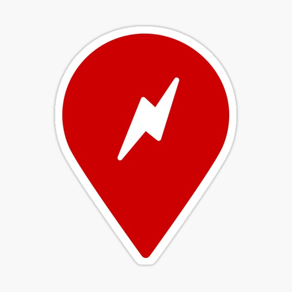 Tesla Supercharger Location Pin Sticker