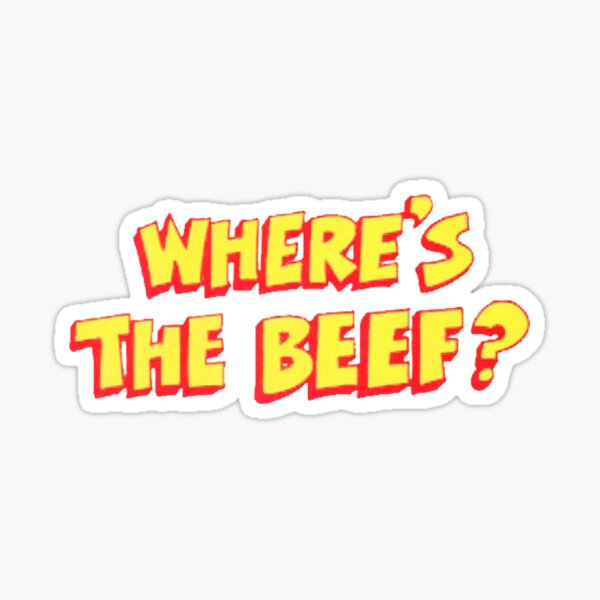 ¿Dónde está la carne? Pegatina
