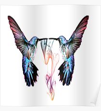 2 Hummingbirds Poster