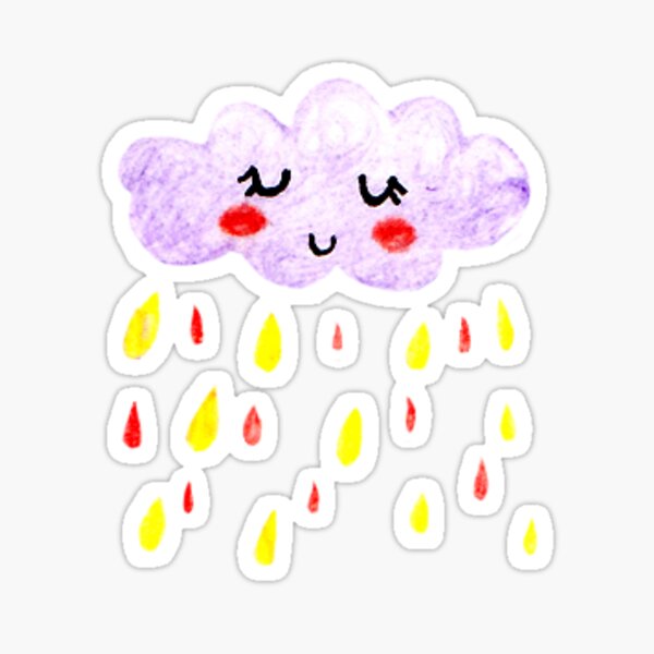 Happy Rain Cloud Sticker