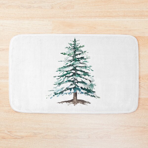 Item preview, hand painted a lone pine tree covering with snow  designed and sold by ColorandColor.