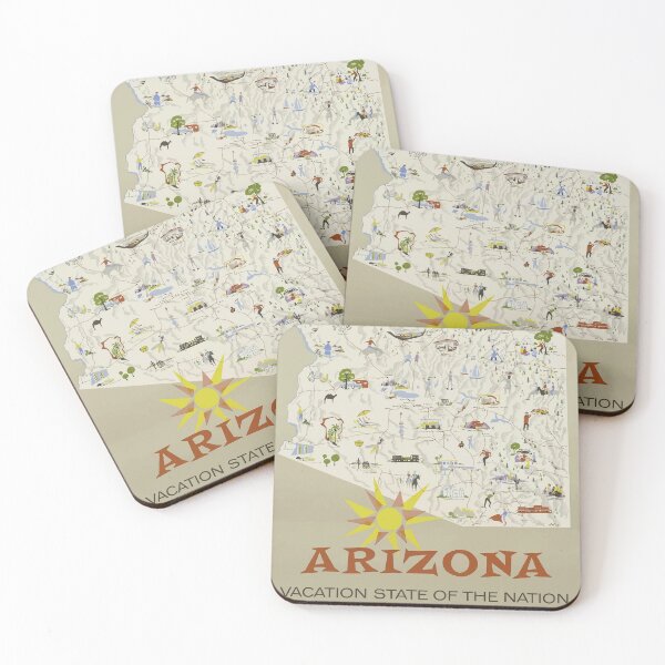 Item preview, Vintage Arizona Poster designed and sold by vintagetraveler.