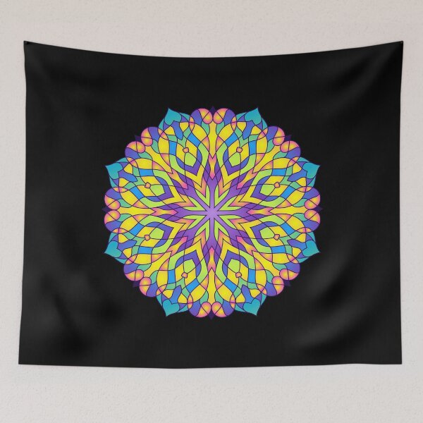Item preview, Mandala yellow blue designed and sold by wolfgangrainer.