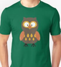 Brown Pumpkin Owl Unisex T-Shirt