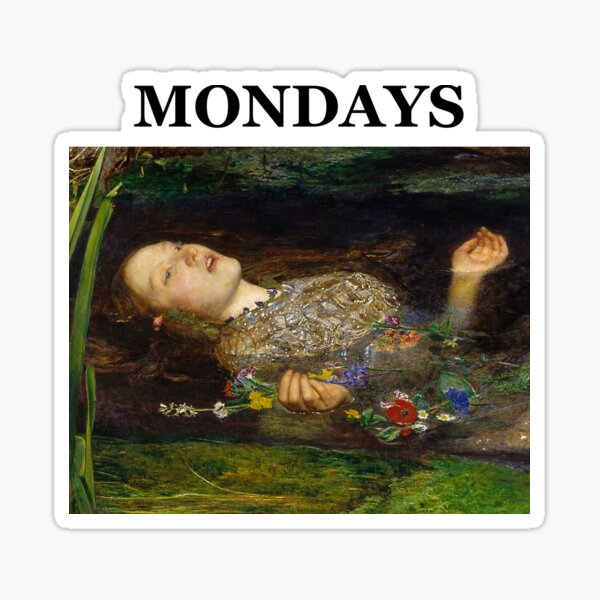 Vista previa del artículo con la obra «John Millais Ofelia - lunes», diseñado y vendido por AlanPun.