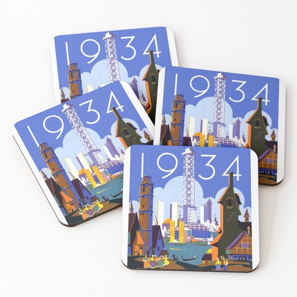 Item preview, Vintage Chicago Poster - World's Fair 1934 designed and sold by vintagetraveler.