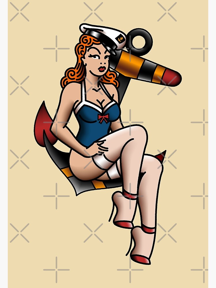 dessin traditionnel de pin up girl