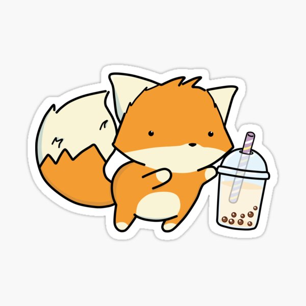 Item preview, Little Fox Loves Boba! designed and sold by SirBobalot.