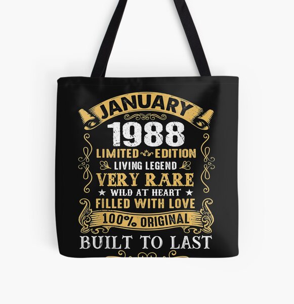 32nd Birthday Gift Tote Shopping Bag Limited Edition 1988 Matured To Perfection 