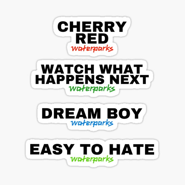 waterparks fandom album tracklist pack 1 Sticker