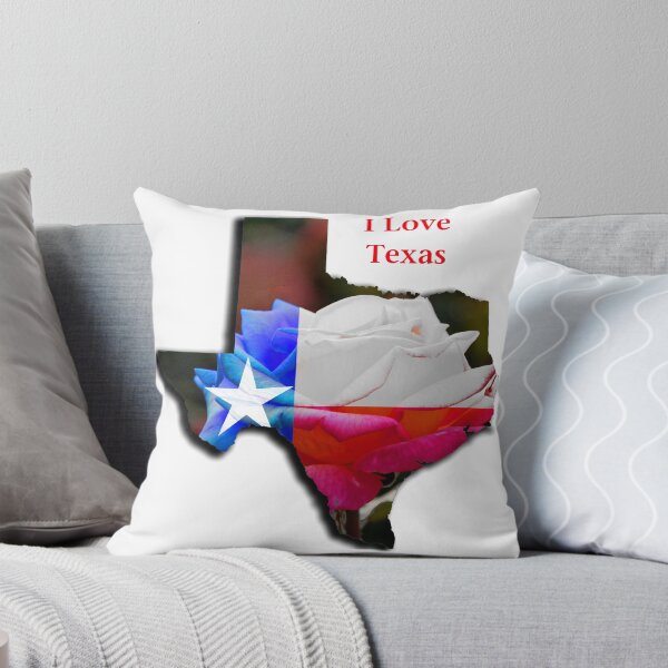 Item preview, I Love Texas - Lone Star Pride - State of Texas Shape with Texas Flag Rose designed and sold by Warren Paul Harris.