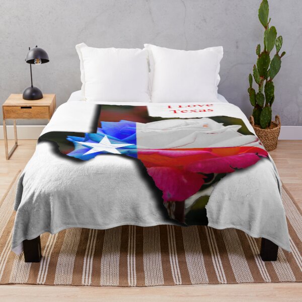 Item preview, I Love Texas - Lone Star Pride - State of Texas Shape with Texas Flag Rose designed and sold by Warren Paul Harris.