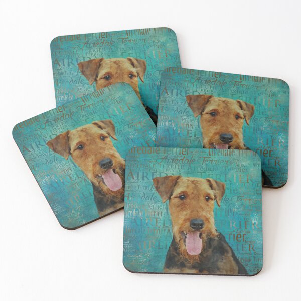 Item preview, Airedale Terrier Portrait on Word Art designed and sold by k9printart.