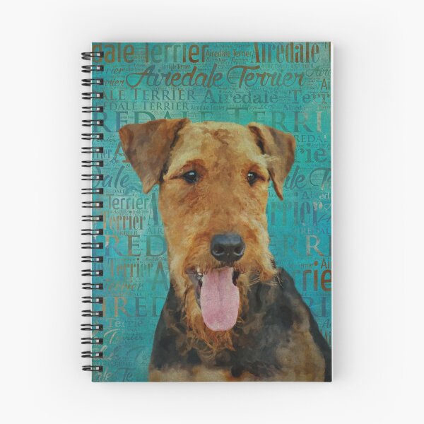 Artikelvorschau, Porträt Airedales Terrier auf Wort-Kunst entworfen und verkauft von k9printart.