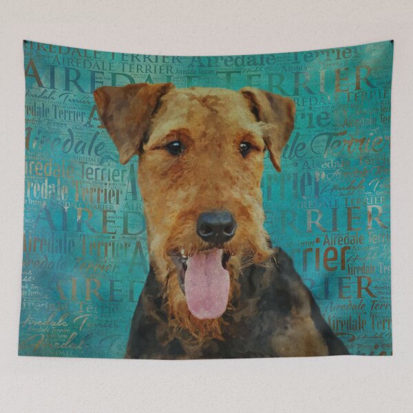 Item preview, Airedale Terrier Portrait on Word Art designed and sold by k9printart.