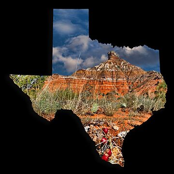Artwork thumbnail, Lone Star Pride - State of Texas Shape - Palo Duro Canyon by WarrenPHarris