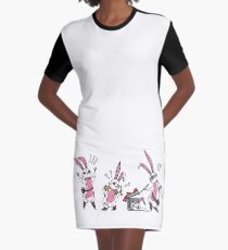 Bunny Graphic T-Shirt Dress