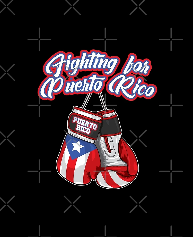 Boxing gloves with store puerto rican flag