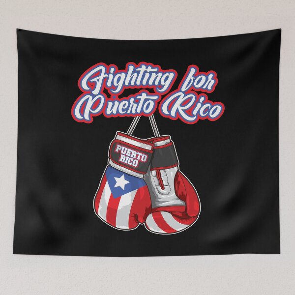 Item preview, Fighting For Puerto Rico - Boxing Gloves Flag designed and sold by anziehend.