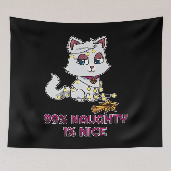 Item preview, Cute Cat - Naughty And Nice - Merry Christmas designed and sold by anziehend.