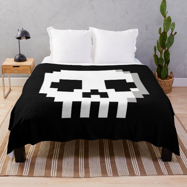 Item preview, SKULL PIXEL WHITE designed and sold by CharlieCreator.