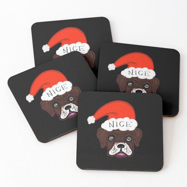 Item preview, BOXER DOG SANTA NICE  designed and sold by GIVENGRACE.ART.