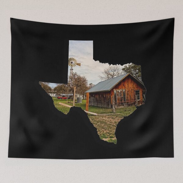 Item preview, Lone Star Pride - State of Texas Shape - Rural Texas Homestead designed and sold by Warren Paul Harris.