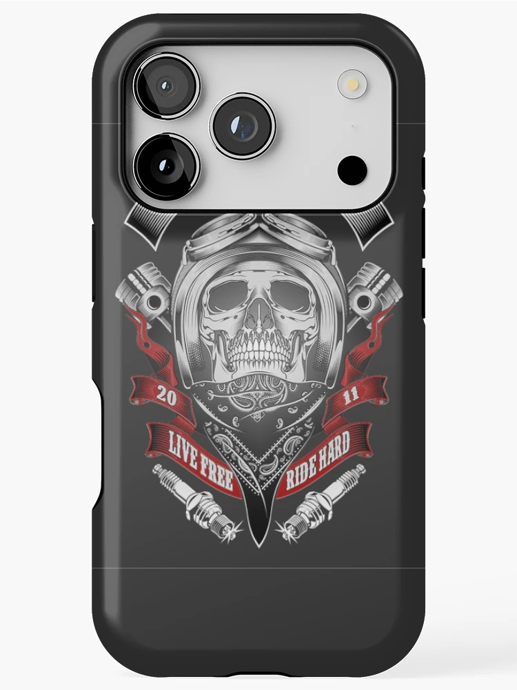 Thumbnail 1 of 4, iPhone Case, Live Free Ride Hard designed and sold by PrinceCo.