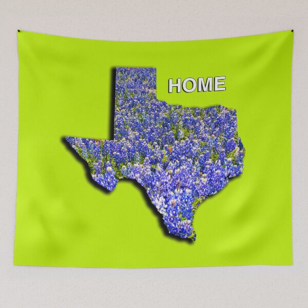 Item preview, State of Texas Shape with Bluebonnets and the word HOME designed and sold by Warren Paul Harris.