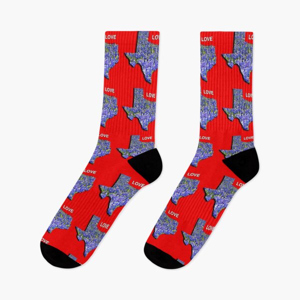 Item preview, Lone Star LOVE - State of Texas Shape with Bluebonnets and the word LOVE designed and sold by Warren Paul Harris.